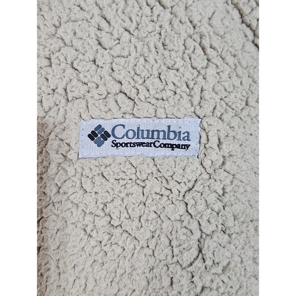Columbia Jacket CSC Sherpa Fleece Womens Size L Hoodie Full Zip Beige/Khaki - Picture 8 of 9